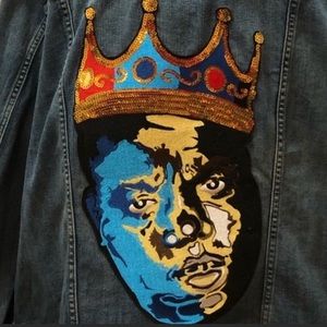 Embellished patchwork denim jacket Trendy Biggie Patchwork Levi’s Denim Jacket